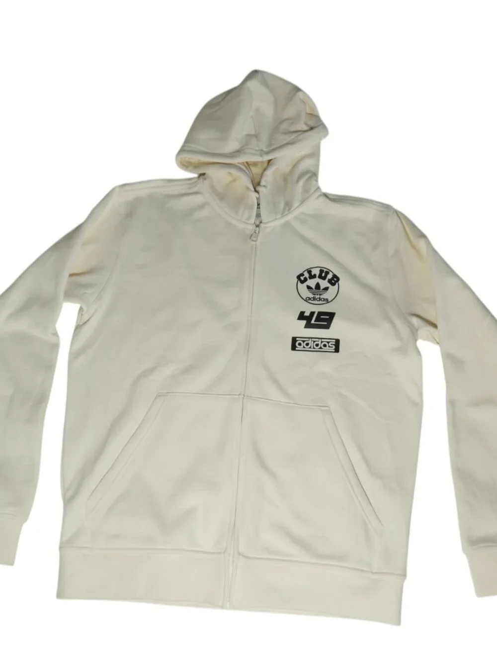 Adidas Men’s Adiclub Track Set Medium Cream White KW2175 FZ Hoodie KW2177 Pants